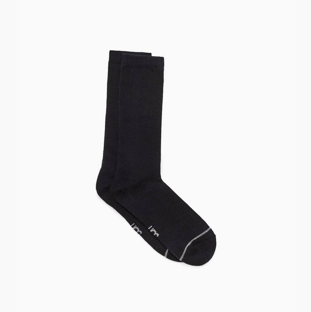 UGG Murphy Ribbed Crew 2 Pack - Sokker Herre - Svart (NO-Y719)